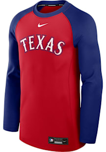 Nike Texas Rangers Mens Red AC Game Time Long Sleeve Sweatshirt