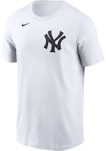 Nike New York Yankees White Fuse Wordmark Short Sleeve T Shirt