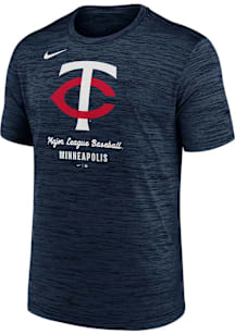 Nike Minnesota Twins Navy Blue Velocity Short Sleeve T Shirt