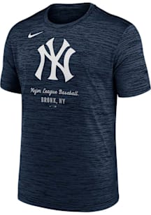 Nike New York Yankees Navy Blue Velocity Short Sleeve T Shirt