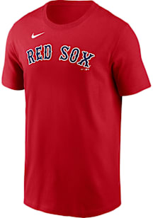 Nike Boston Red Sox Red Fuse Wordmark Short Sleeve T Shirt