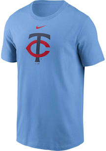 Nike Minnesota Twins Light Blue Fuse Large Logo Short Sleeve T Shirt