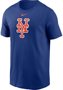Nike New York Mets Blue Fuse Large Logo Short Sleeve T Shirt
