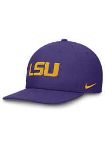 Nike LSU Tigers Purple Dri-Fit Pro Structured Square Bill Mens Snapback Hat