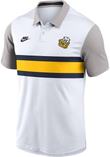 Mens Michigan Wolverines White Nike Vapor Short Sleeve Polo Shirt