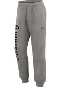Mens Iowa Hawkeyes Grey Nike Club Fleece Sweatpants