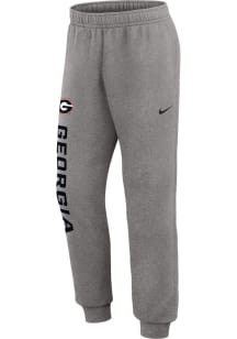 Nike Georgia Bulldogs Mens Grey Club Fleece Sweatpants