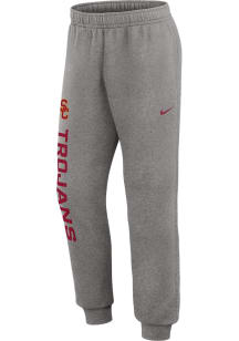 Mens USC Trojans Grey Nike Club Fleece Sweatpants