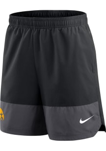Mens Iowa Hawkeyes Black Nike Dri-Fit Woven Shorts