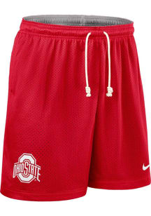 Mens Ohio State Buckeyes Red Nike Dri-FIT Knit Shorts