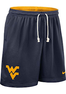 Nike West Virginia Mountaineers Mens Navy Blue Dri-FIT Knit Shorts