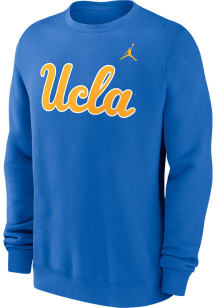 Mens UCLA Bruins Blue Nike Primary Logo Crew Sweatshirt