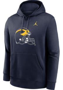 Mens Michigan Wolverines Navy Blue Nike Jordan Alternate Logo Hooded Sweatshirt