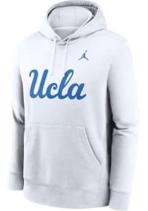 Nike UCLA Bruins Mens White Jordan Primary Logo Long Sleeve Hoodie