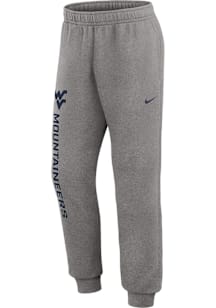 Nike West Virginia Mountaineers Mens Grey Club Fleece Sweatpants