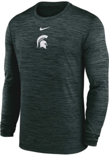 Mens Michigan State Spartans Green Nike Sideline Velocity Long Sleeve T-Shirt