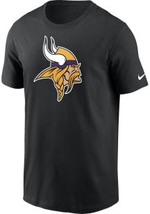 Nike Minnesota Vikings Black Logo Essential Short Sleeve T Shirt