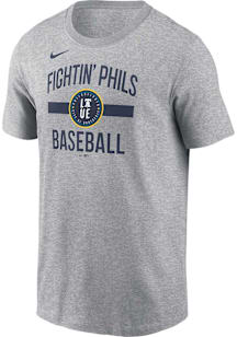 Nike Philadelphia Phillies Grey City Connect  Arched Team Phrase Short Sleeve T Shirt