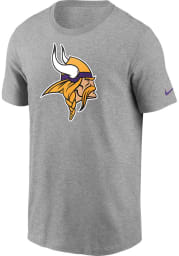 Nike Minnesota Vikings Grey Logo Essential Short Sleeve T Shirt