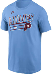 Nike Philadelphia Phillies Light Blue Cooperstown MLB Retro Short Sleeve T Shirt