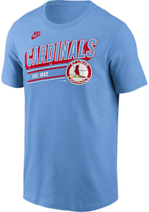 Nike St Louis Cardinals Light Blue Cooperstown MLB Retro Short Sleeve T Shirt