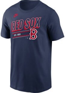 Nike Boston Red Sox Navy Blue Cooperstown MLB Retro Short Sleeve T Shirt