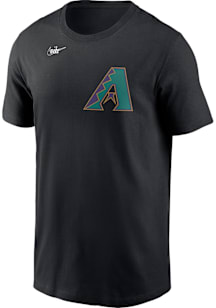 Nike Arizona Diamondbacks Black Cooperstown Wordmark Short Sleeve T Shirt