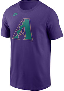 Nike Arizona Diamondbacks Purple Cooperstown Logo Short Sleeve T Shirt