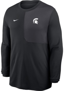 Mens Michigan State Spartans Black Nike Coach Top Long Sleeve T-Shirt