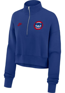 Nike Chicago Cubs Womens Blue Cooperstown Qtr Zip