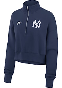 Nike New York Yankees Womens Navy Blue Cooperstown Qtr Zip