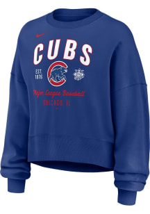 Nike Chicago Cubs Womens Blue Fangear Crew Sweatshirt