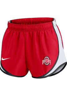 Womens Ohio State Buckeyes Red Nike Tempo Shorts