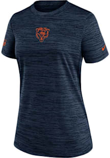 Nike Chicago Bears Womens Navy Blue Sideline Velocity T-Shirt