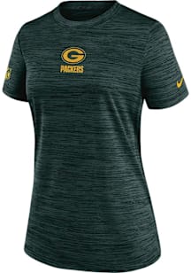 Nike Green Bay Packers Womens Green Sideline Velocity T-Shirt