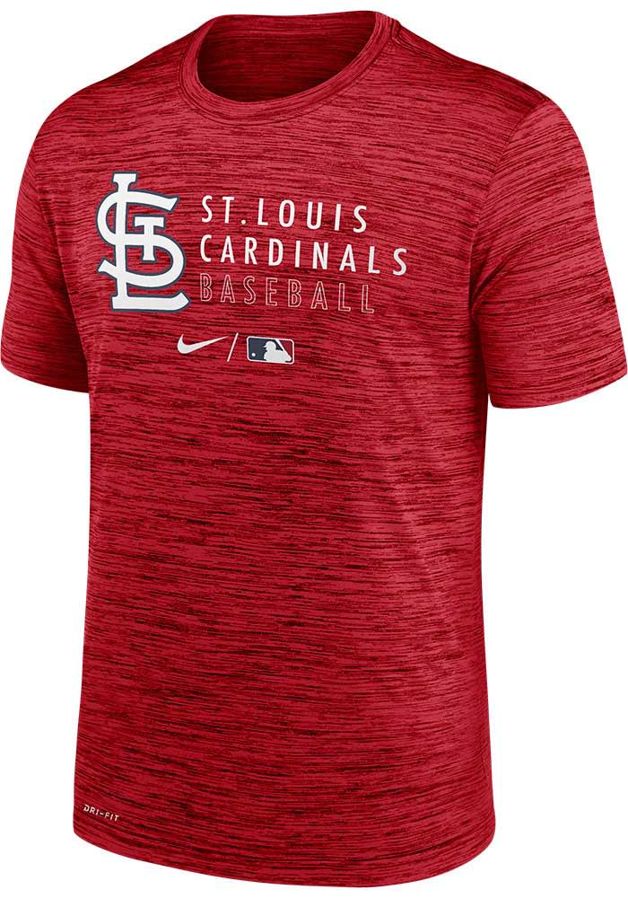 Nike St Louis Cardinals AC Logo Stack Short Sleeve T Shirt - RED