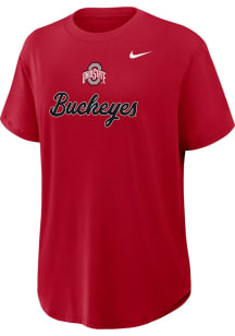 Ohio State Buckeyes Red Nike Oversized Short Sleeve T-Shirt