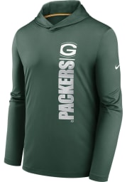 Nike Green Bay Packers Mens Green Name Stack Long Sleeve Hoodie
