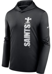 Nike New Orleans Saints Mens Black Name Stack Long Sleeve Hoodie