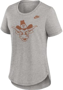 Nike Texas Longhorns Womens Grey Legacy Primary Short Sleeve T-Shirt