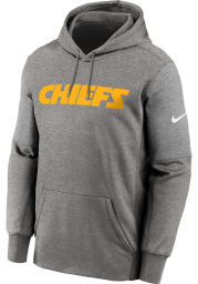 Nike Kansas City Chiefs Mens Grey Wordmark Therma Hood