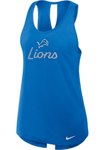 Nike Detroit Lions Womens Blue Primetime Tank Top