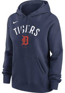 Nike Detroit Tigers Womens Navy Blue Slant Hooded Sweatshirt