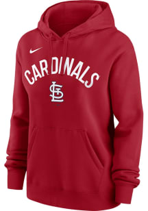 Nike St Louis Cardinals Womens Red Slant Hooded Sweatshirt