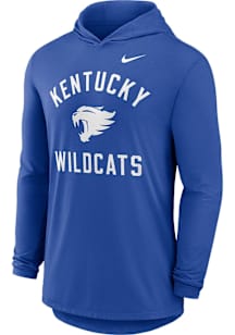 Nike Kentucky Wildcats Mens Blue Arch Long Sleeve Lightweight Hoodie