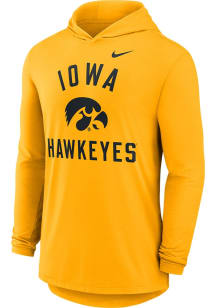 Mens Iowa Hawkeyes Gold Nike Arch Hooded Sweatshirt