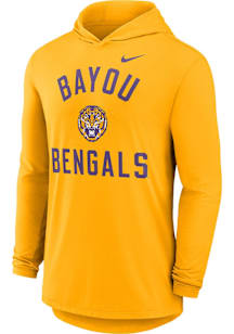Nike LSU Tigers Mens Gold Arch Long Sleeve Lightweight Hoodie