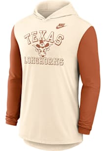 Nike Texas Longhorns Mens Natural Legacy Long Sleeve Lightweight Hoodie
