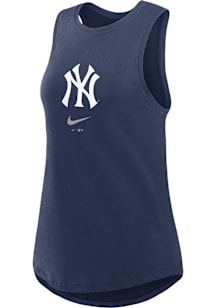 Nike New York Yankees Womens Navy Blue Primetime Tank Top
