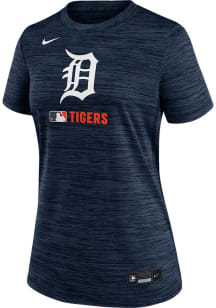 Nike Detroit Tigers Womens Navy Blue Velocity T-Shirt